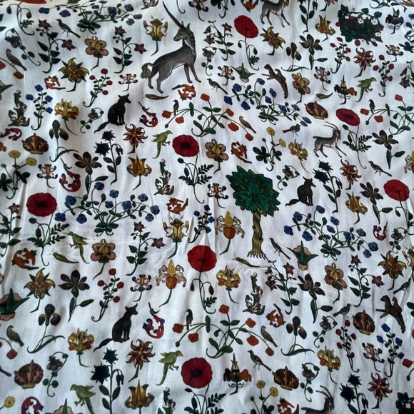 Samantha Pleet Glance Blouse Illuminated Print Unicorn Floral Top 4X - Picture 12 of 16